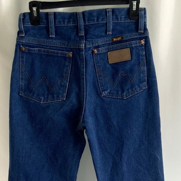 VTG Y2K Wrangler Rigid Cowboy Cut Slim Fit Jeans 936DEN Unisex 29x 34 - Picture 4 of 12